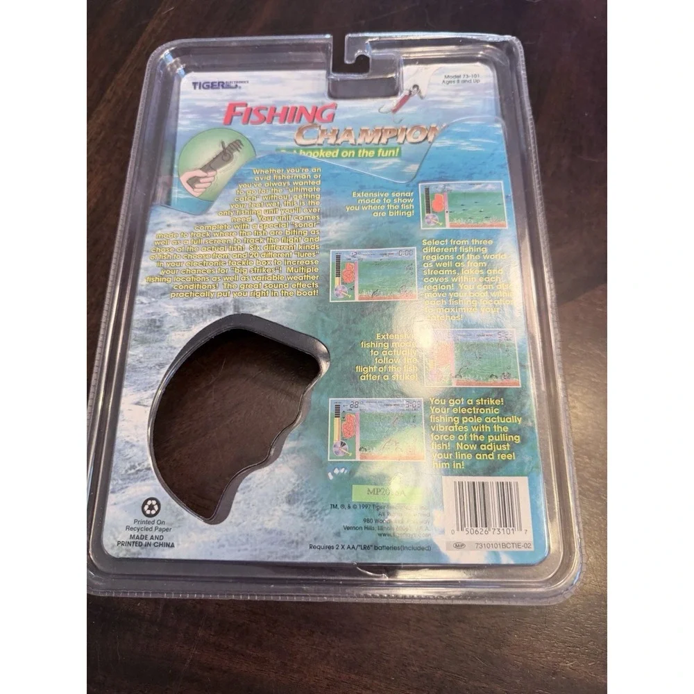 Fishing Champion Electronic Handheld LCD Game Tiger Electronics 1997 Sealed New